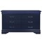 Global Furniture Usa Traditional Glam Rich Blue W /LED Charlie Blue Queen Bed Group With Led 2781 - alternate 2